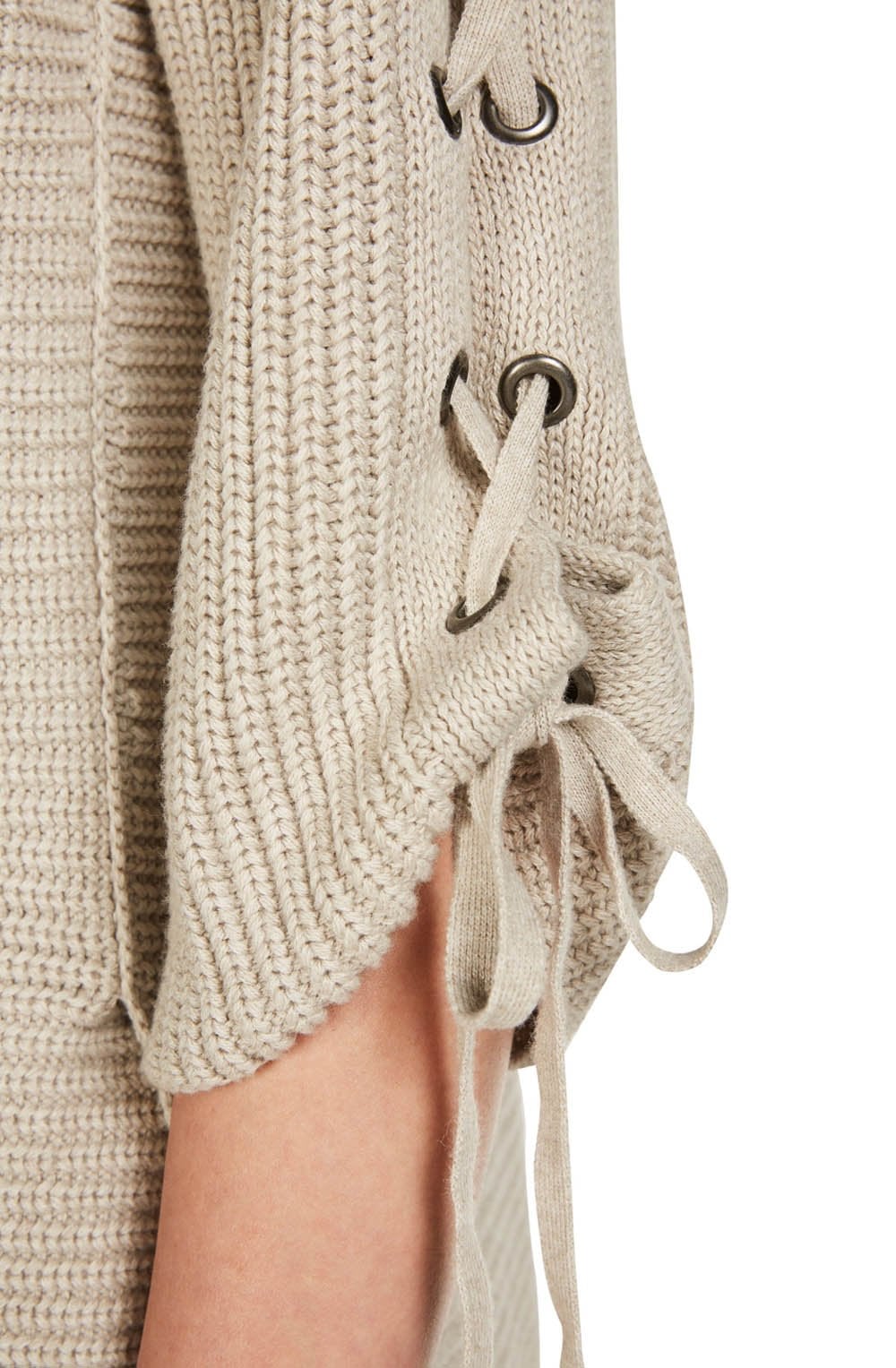 Light Taupe Ribbed Sweater