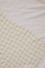 Light Yellow and White Checked Scarf