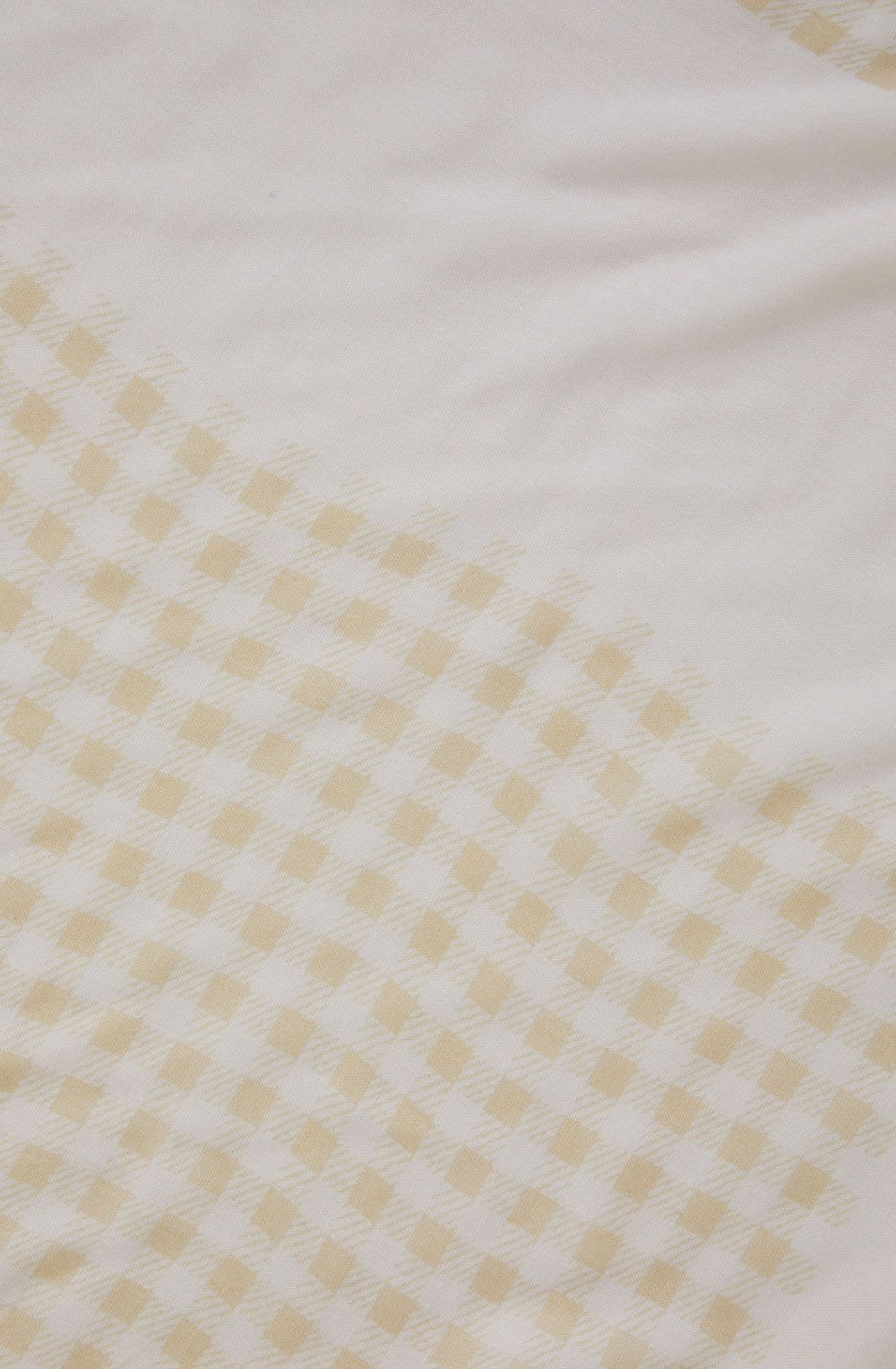 Light Yellow and White Checked Scarf