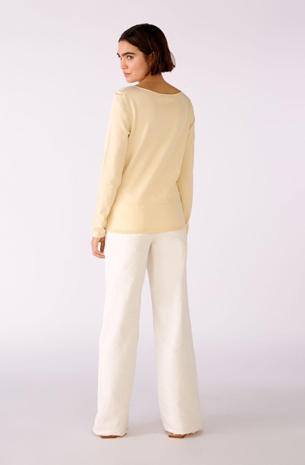 Light Yellow Fine Knit Delicate Jumper