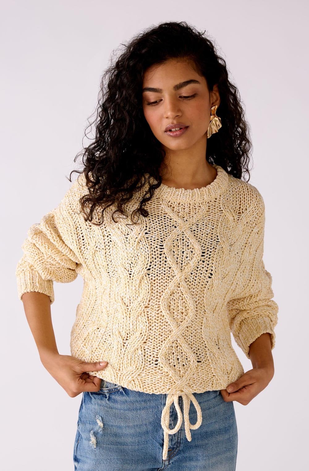 Light Yellow Open Knit Jumper