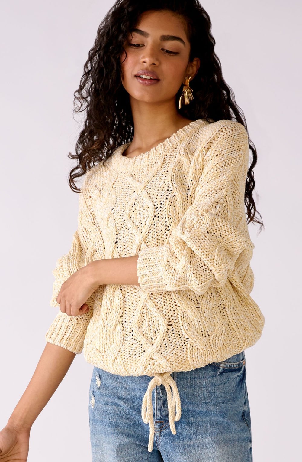 Light Yellow Open Knit Jumper