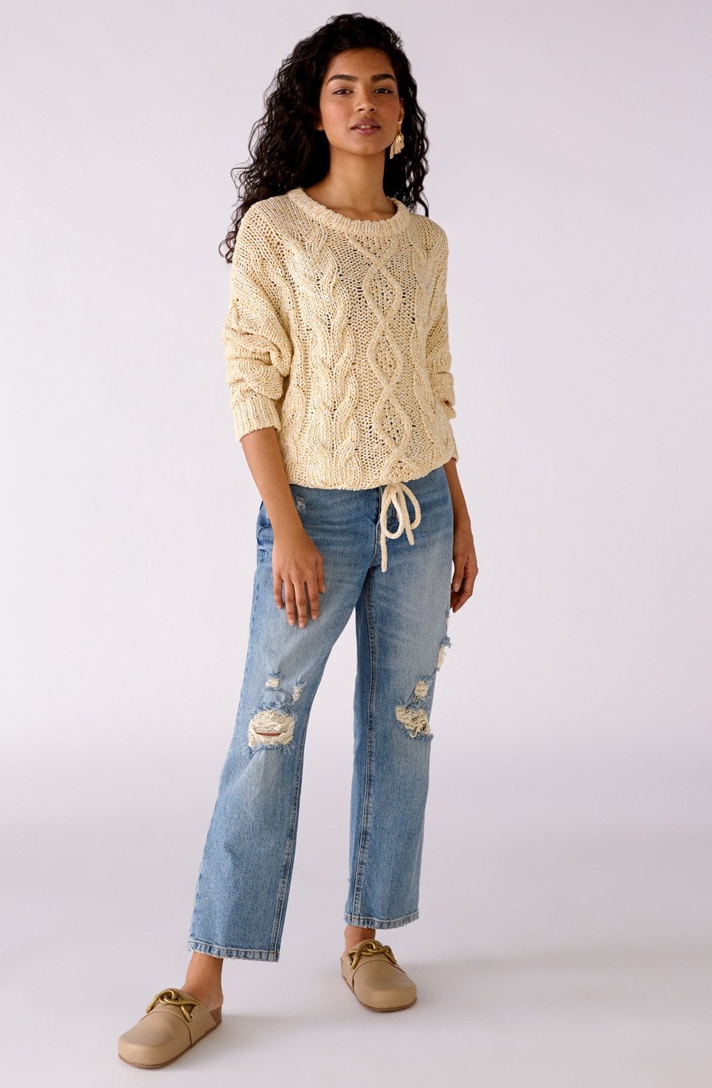 Light Yellow Open Knit Jumper