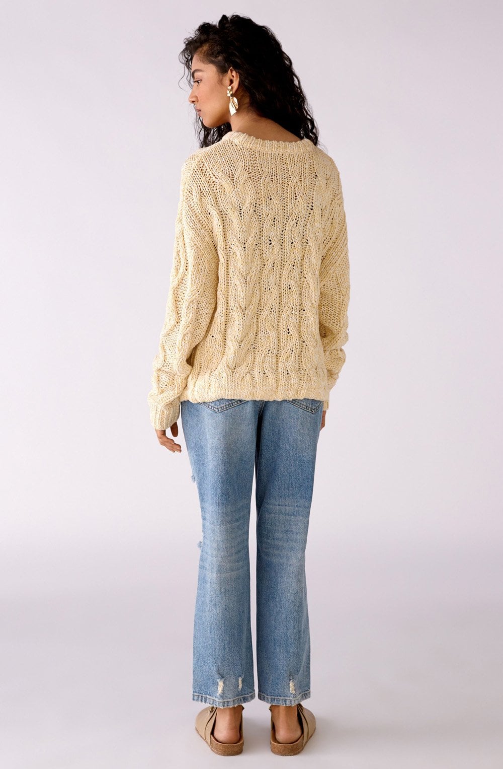 Light Yellow Open Knit Jumper