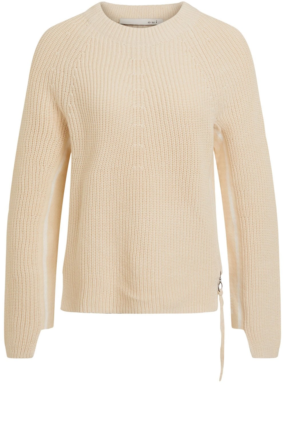 Light Yellow Ribbed Knit Jumper
