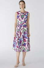 Lilac Green Cotton and Linen Blend Midi Dress