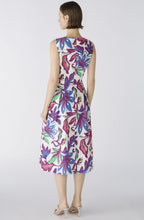 Lilac Green Cotton and Linen Blend Midi Dress