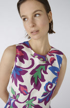 Lilac Green Cotton and Linen Blend Midi Dress
