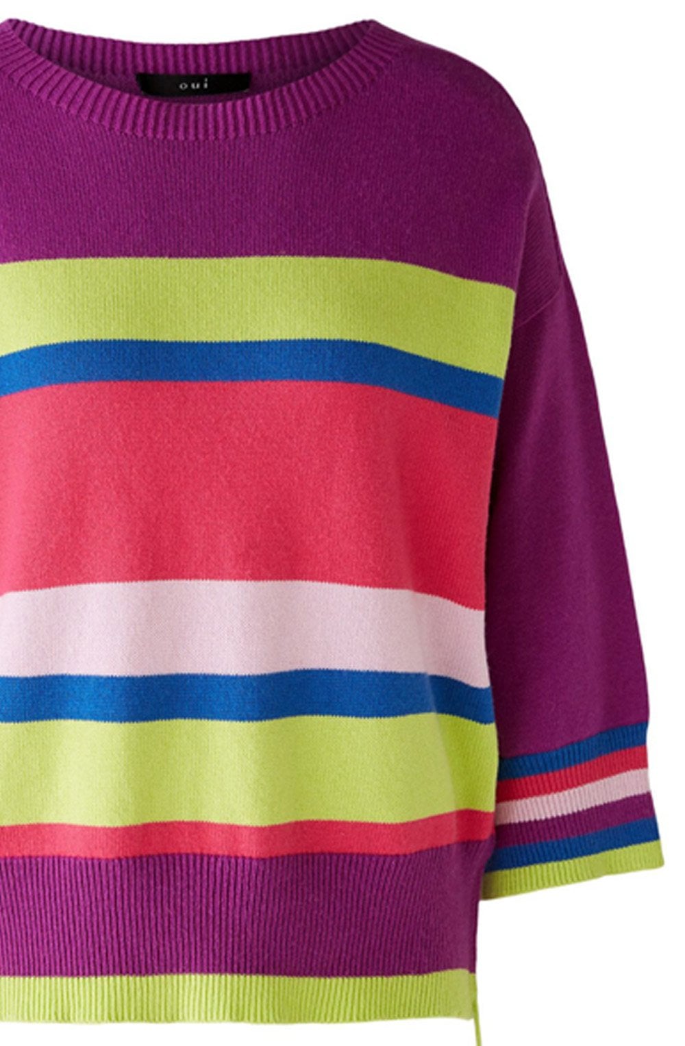 Lilac Green Gathered Sides Jumper