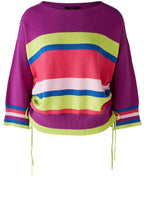 Lilac Green Gathered Sides Jumper
