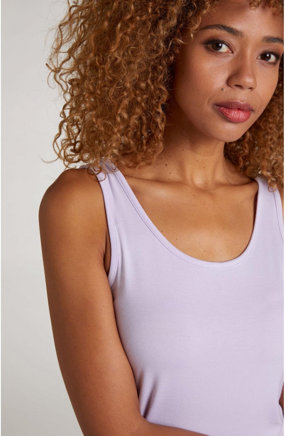 Lilac Jersey Vest Top