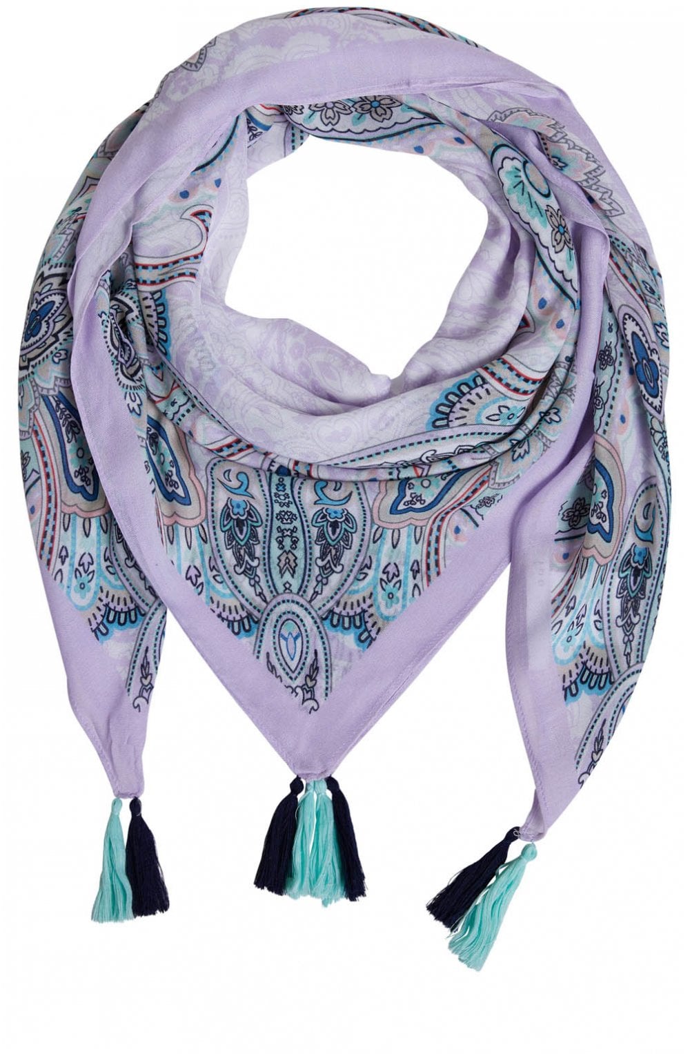 Lilac Paisley Print Scarf