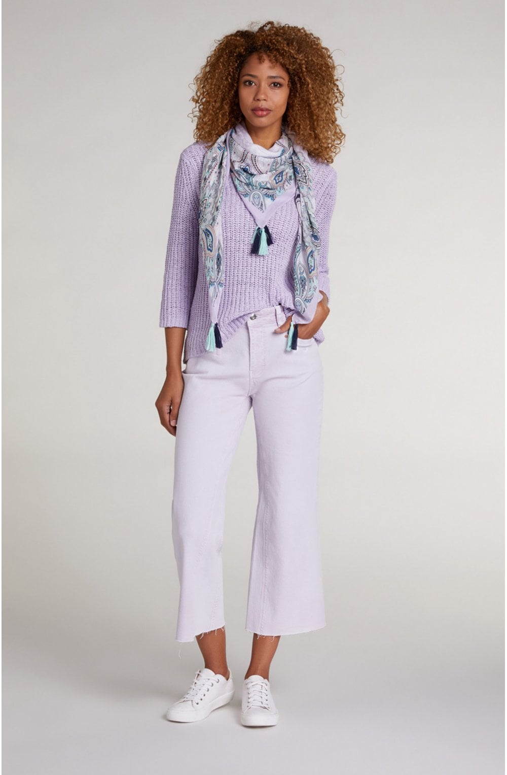 Lilac Paisley Print Scarf