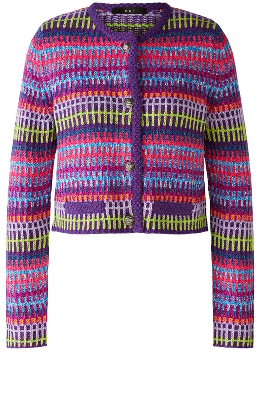 Lilac Pink French Style Knitted Box Cardigan