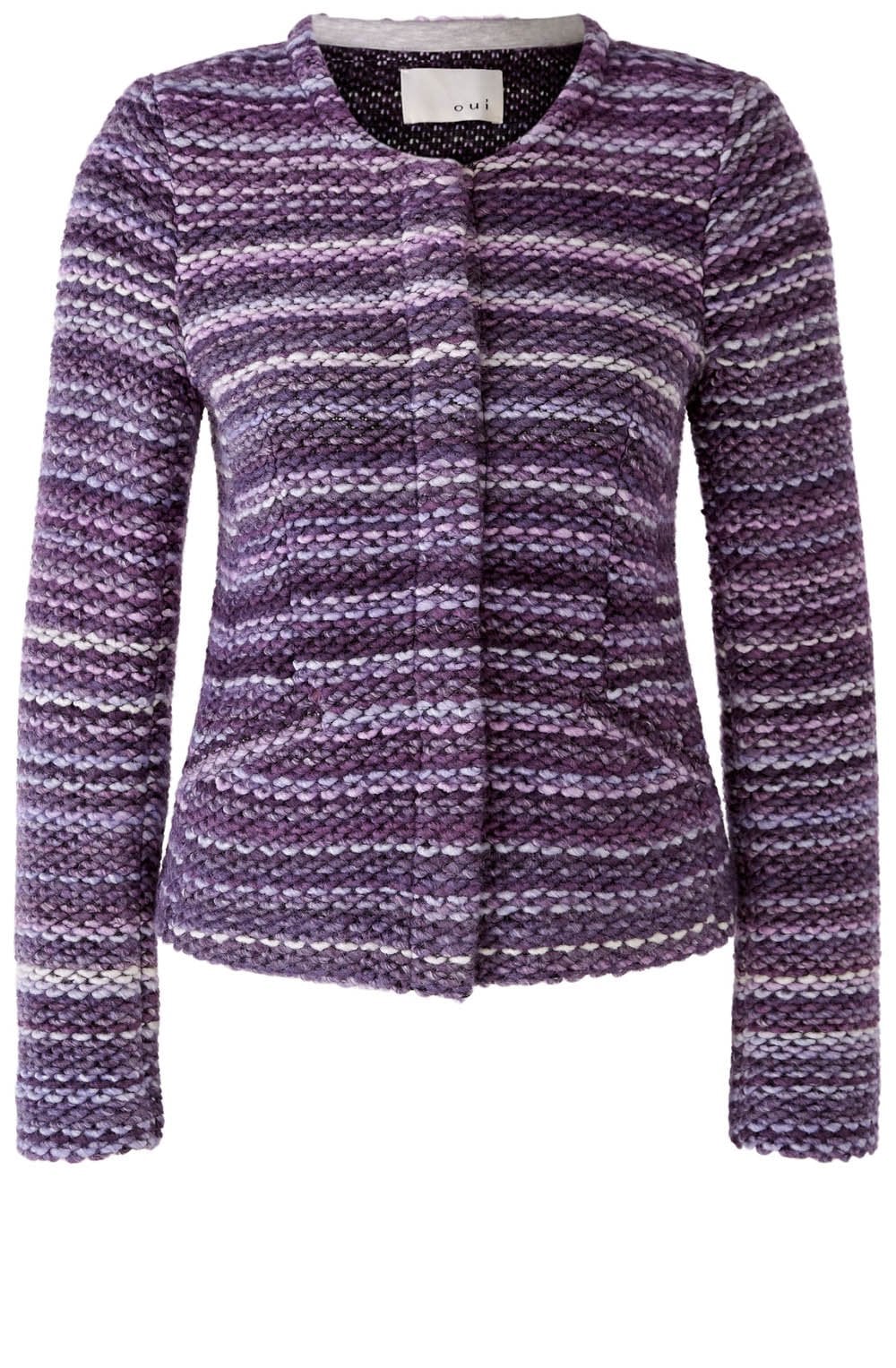 Lilac Violet Chunky Knit Jacket