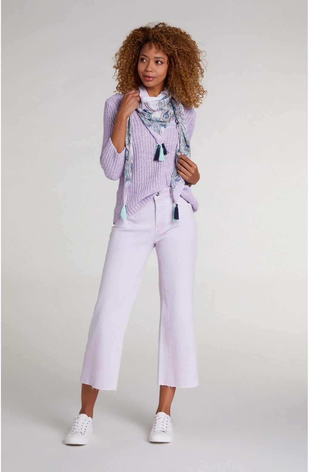 Lilac Woven Knit Jumper