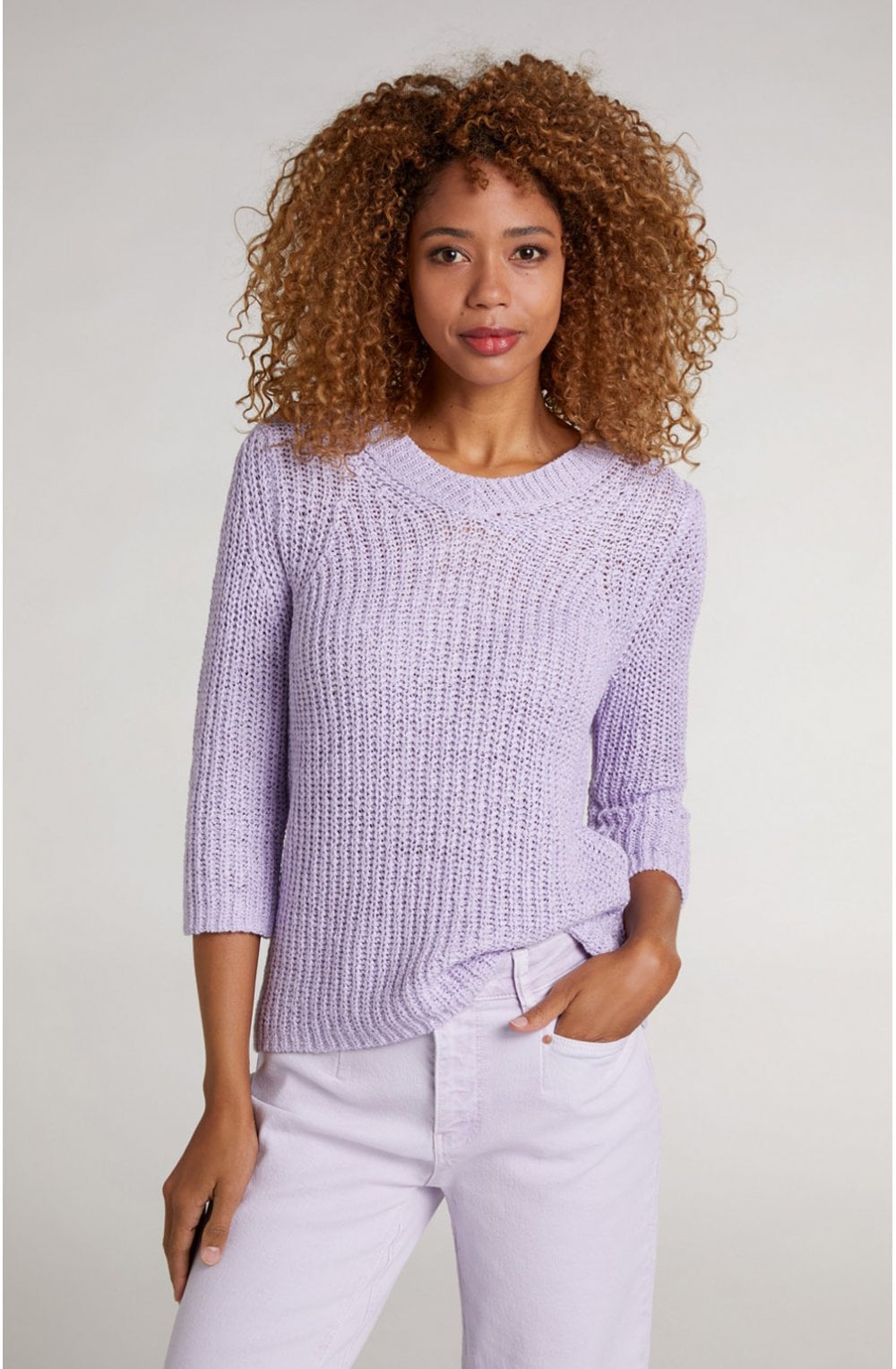 Lilac Woven Knit Jumper