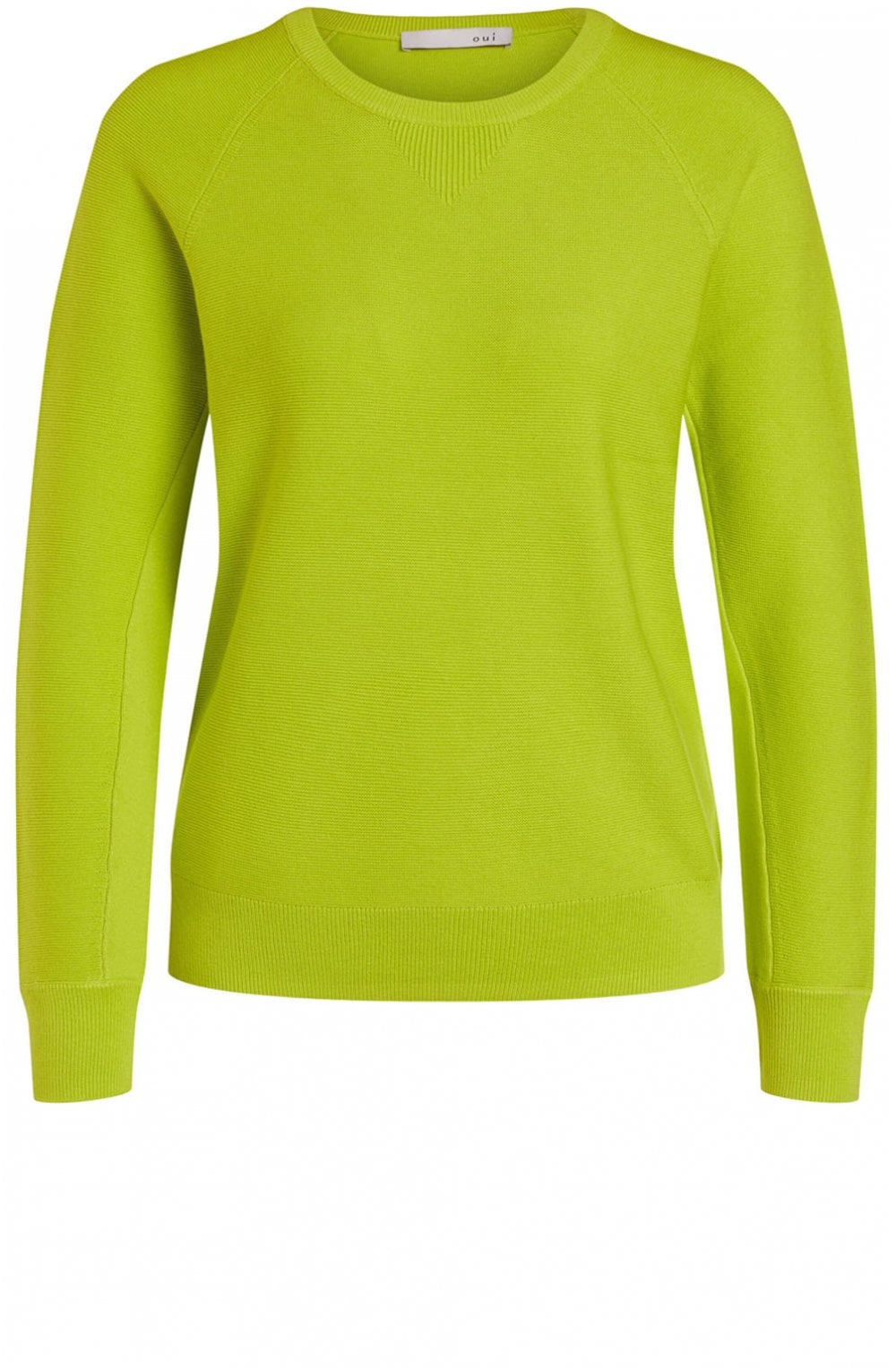 Lime Green Fine Rib Jumper