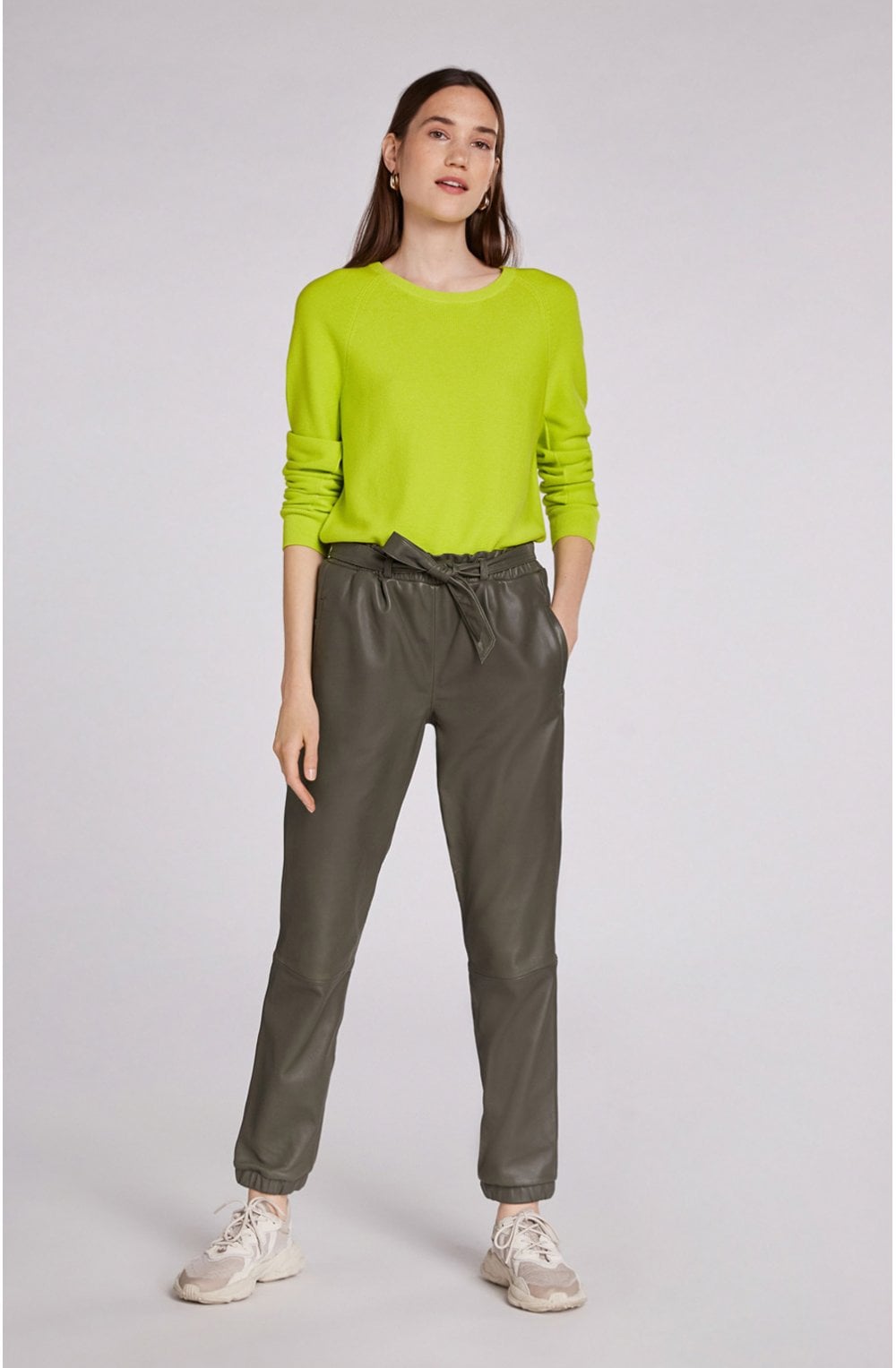 Lime Green Fine Rib Jumper