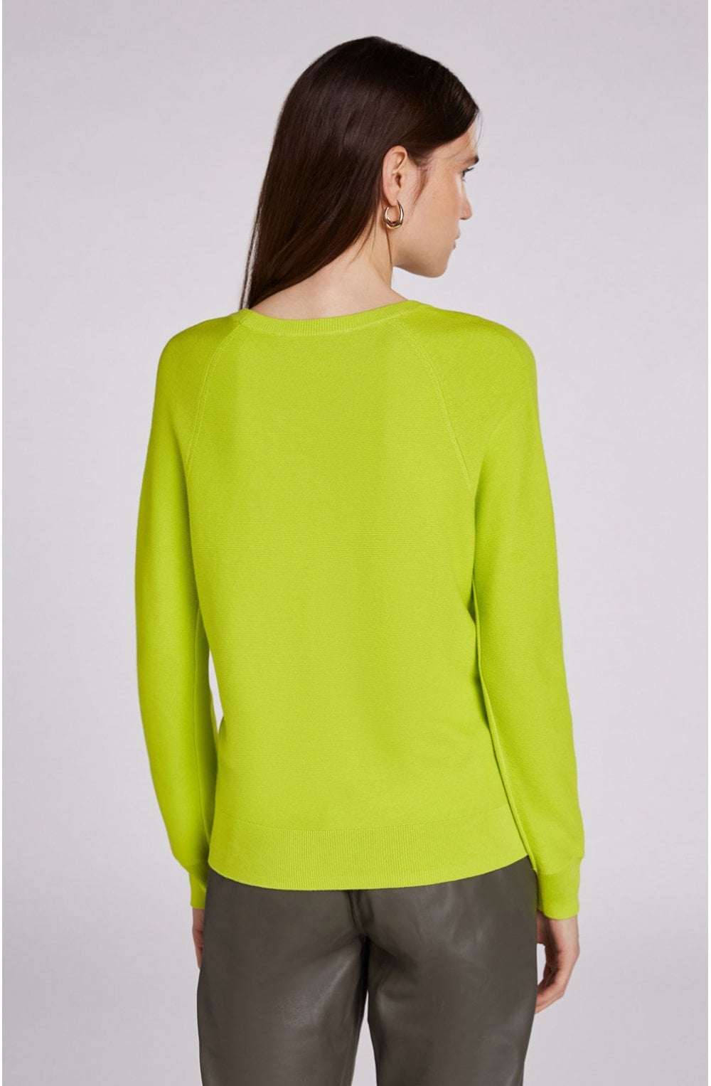 Lime Green Fine Rib Jumper