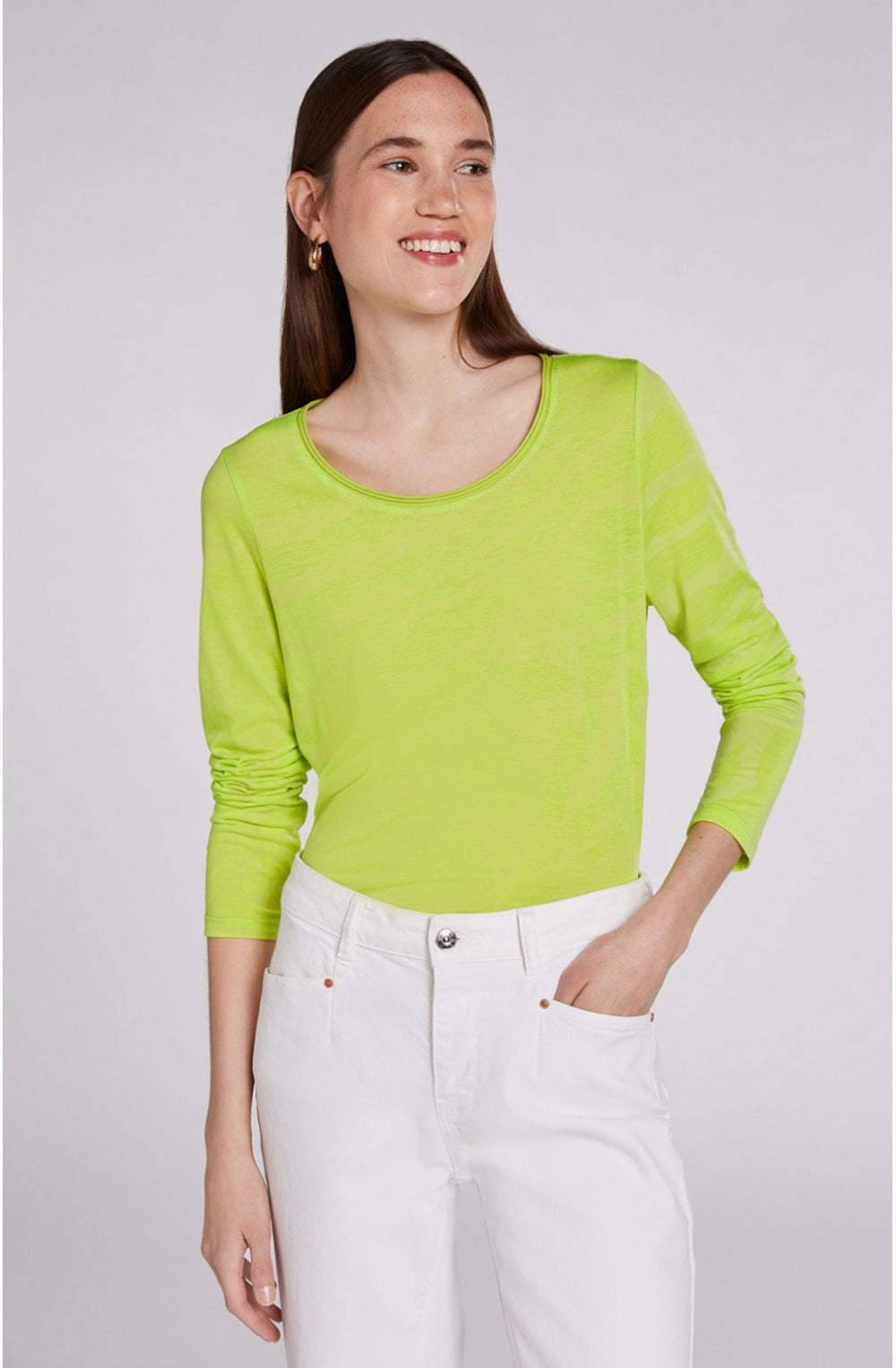 Lime Green Long Sleeved T Shirt
