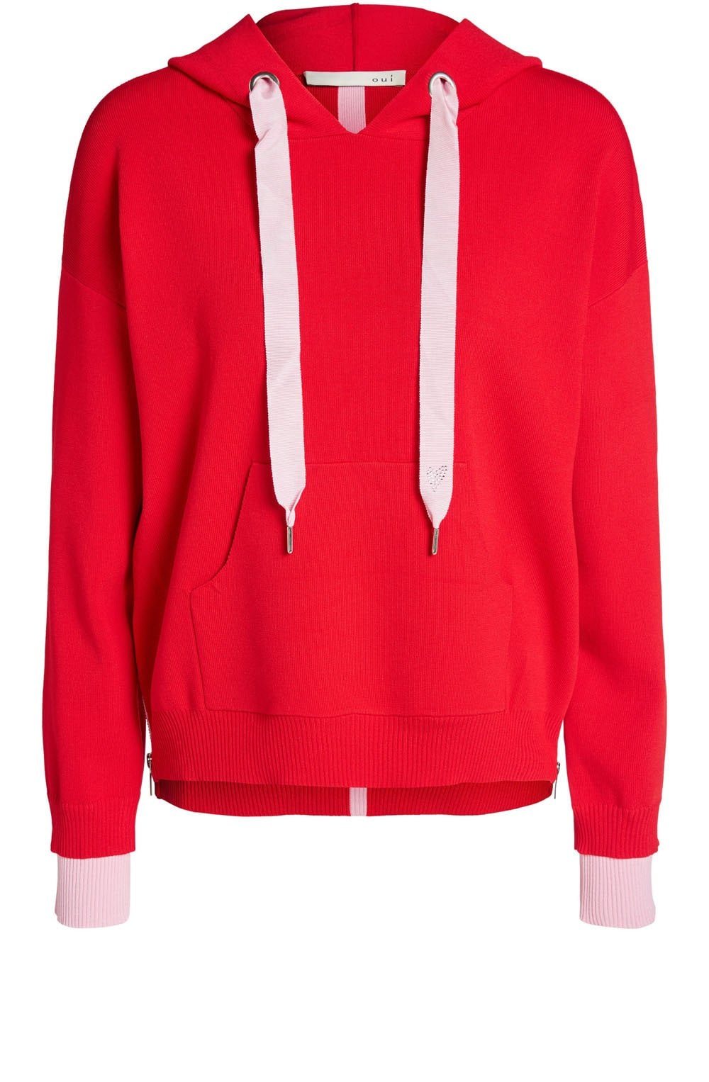 Lipstick Red Hooded Sweatshirt