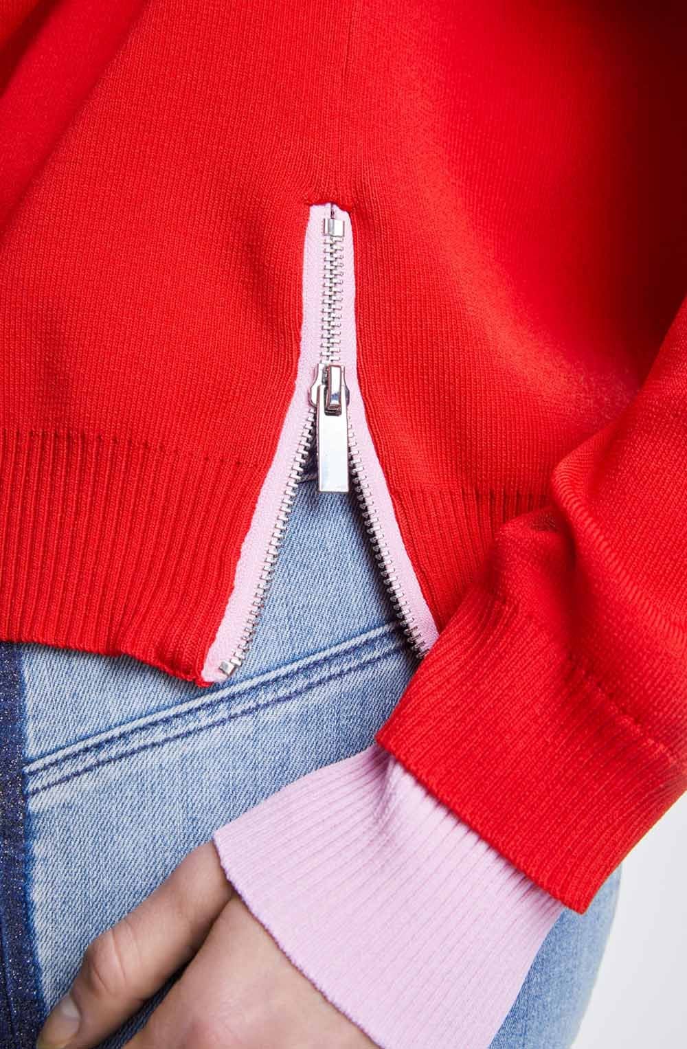 Lipstick Red Hooded Sweatshirt
