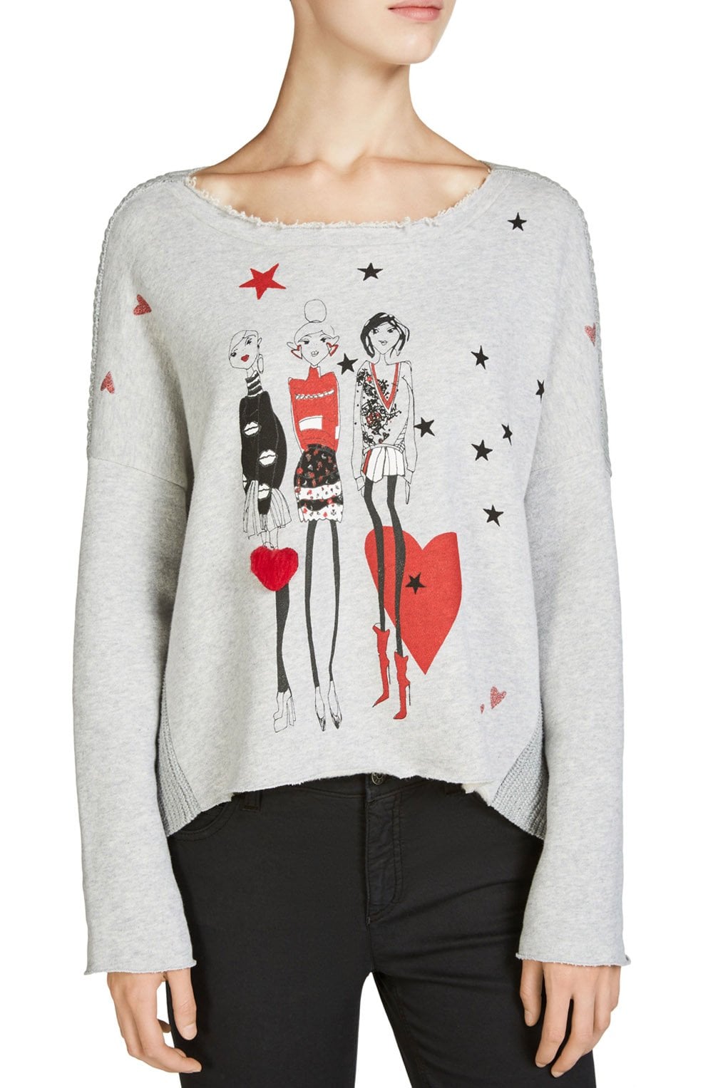 Lola Print Grey Sweatshirt