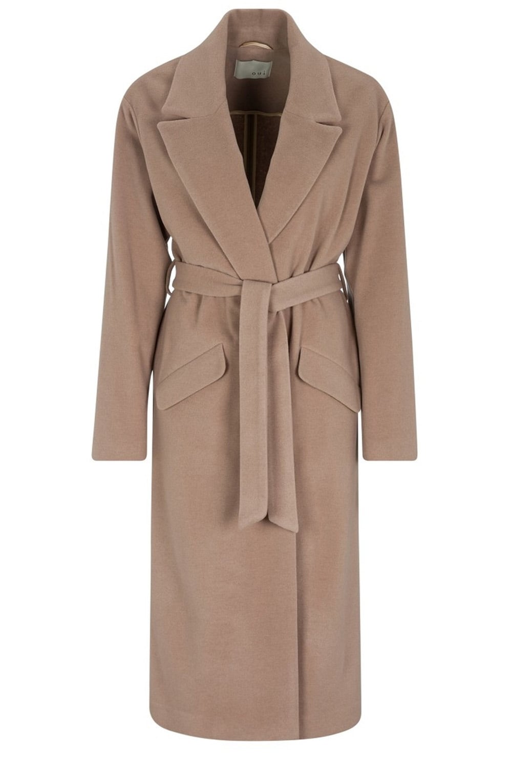 Long Line Rose Tie Belt Coat