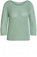 Mint Green Woven Knit Jumper