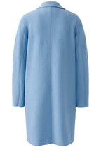 Misty Blue Boiled Wool Coat