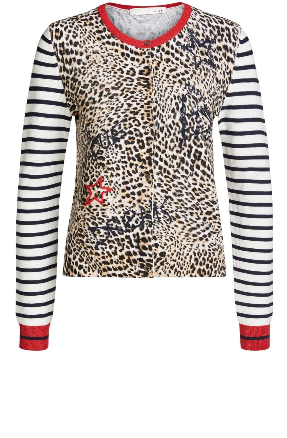 Mixed Print Cardigan