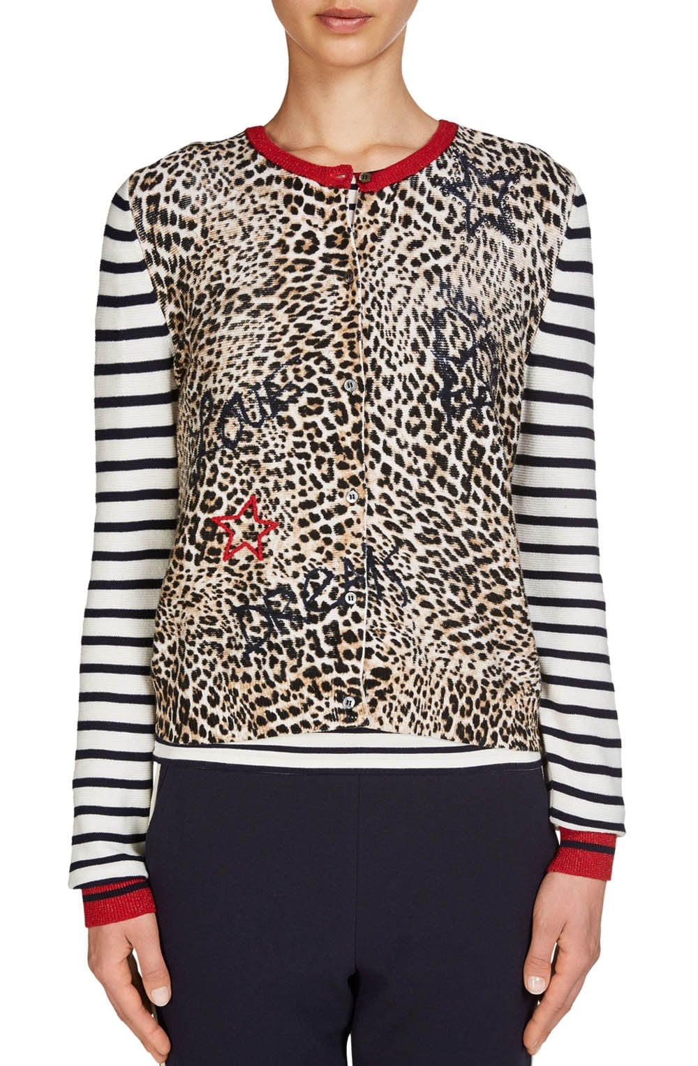Mixed Print Cardigan