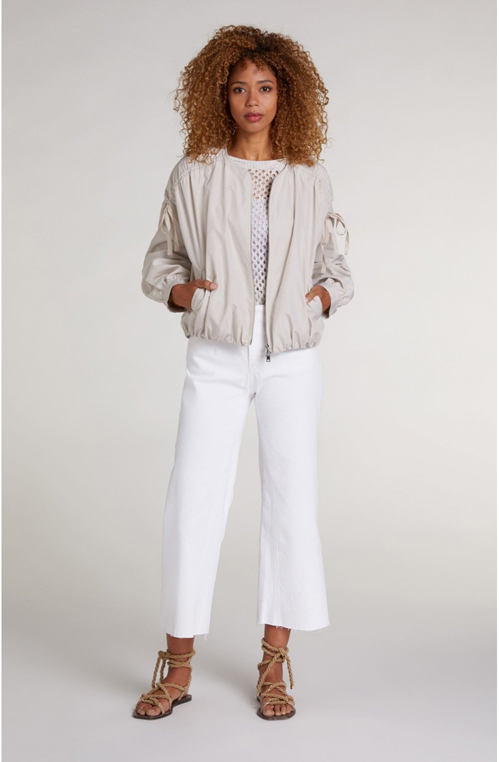 Mixed Woven Knit Jumper
