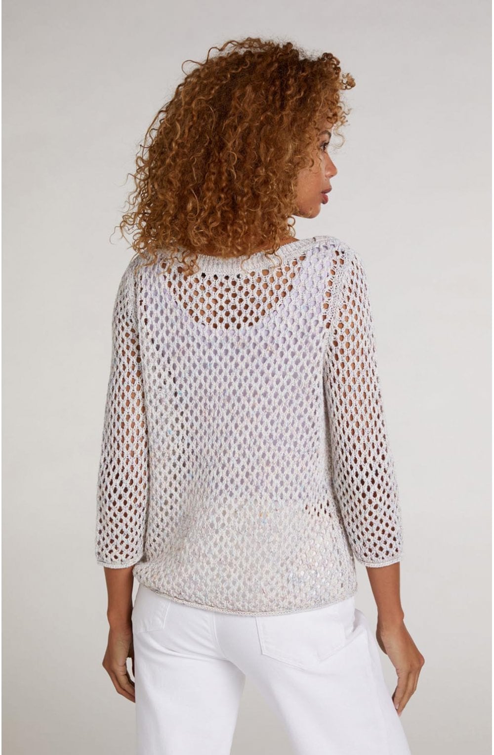 Mixed Woven Knit Jumper