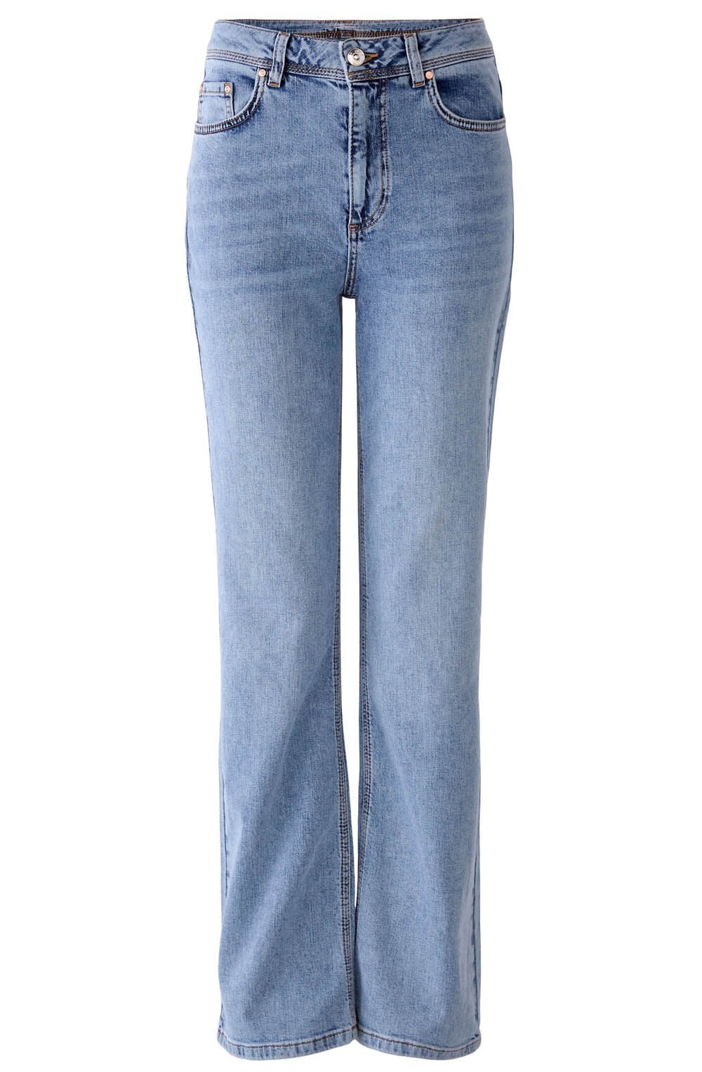 Monaco Blue High Waist Straight Leg Jeans