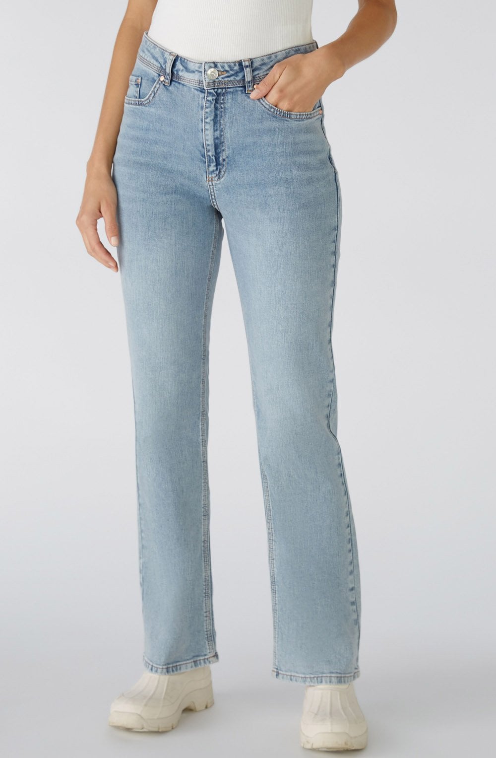 Monaco Blue High Waist Straight Leg Jeans