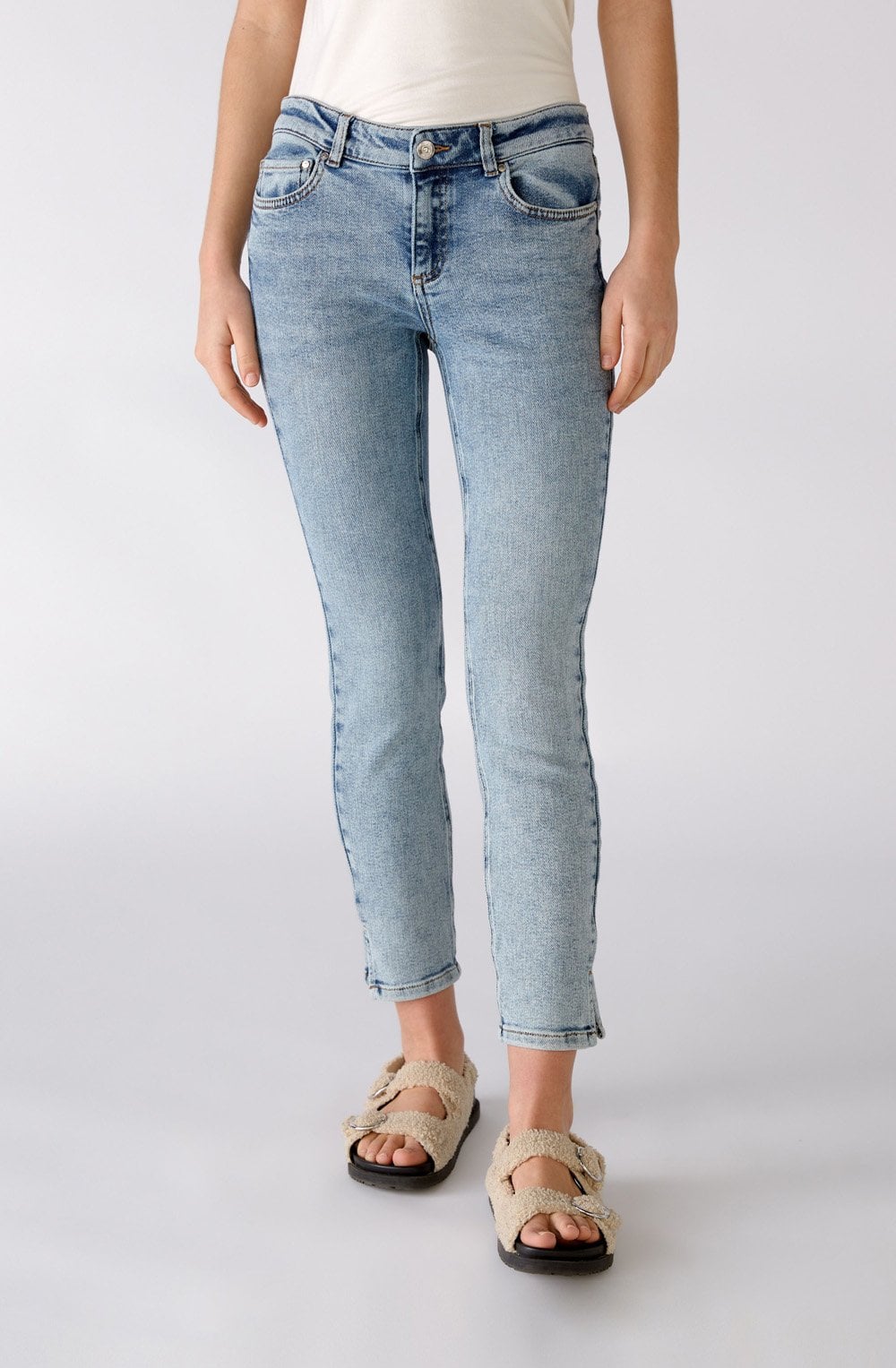 Monaco Cropped Mid Waist Jeans