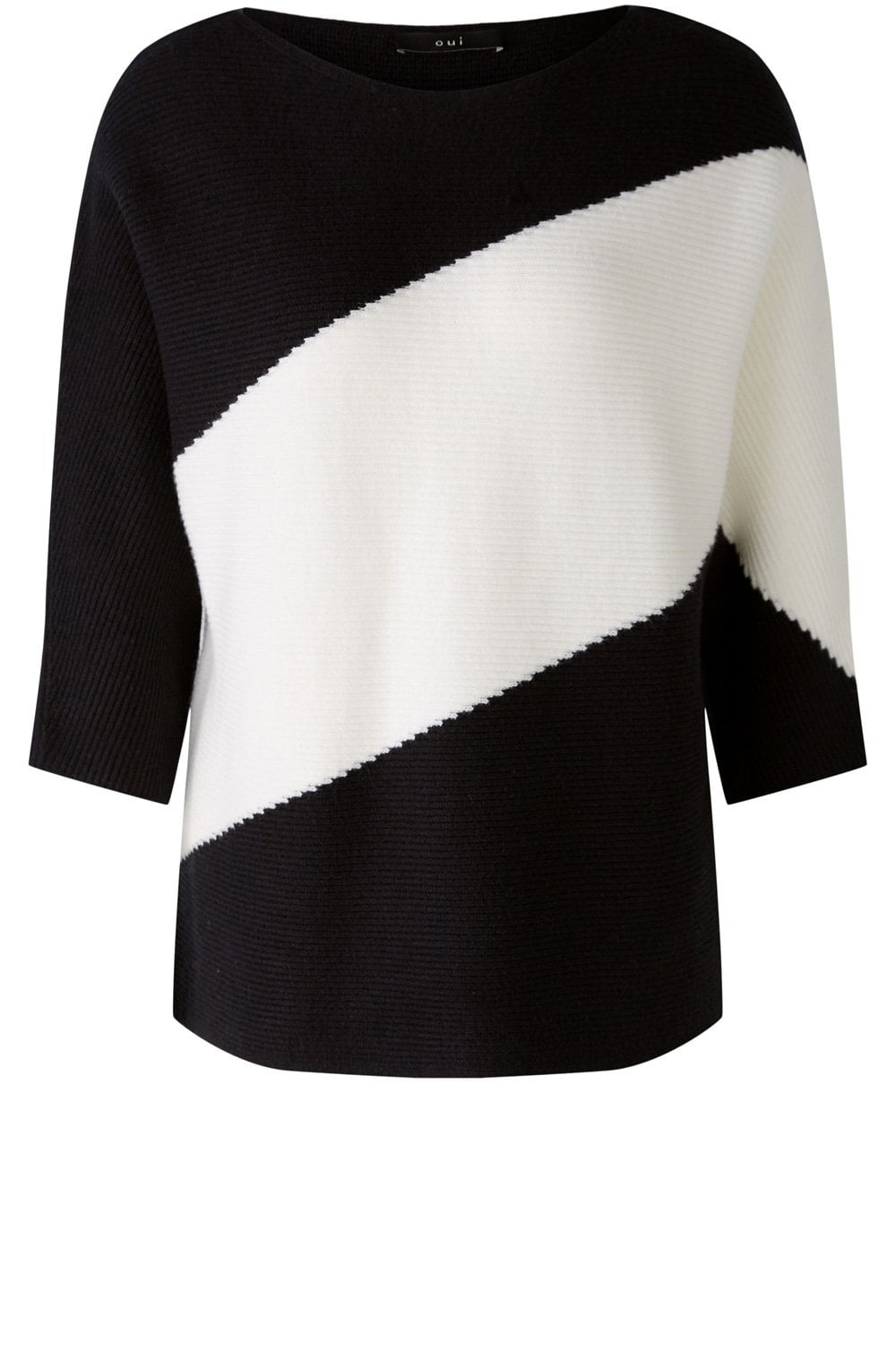 Monochrome Graphic Stripe Jumper