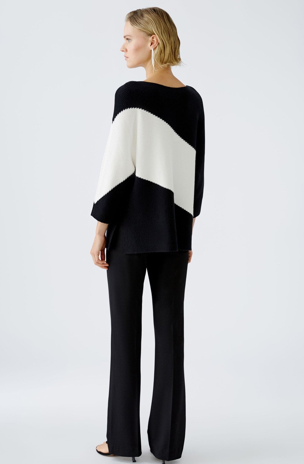Monochrome Graphic Stripe Jumper