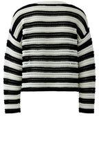 Monochrome Open Weave Striped Jumper