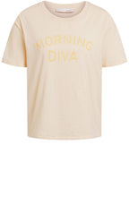 Morning Diva Slogan Butter T Shirt