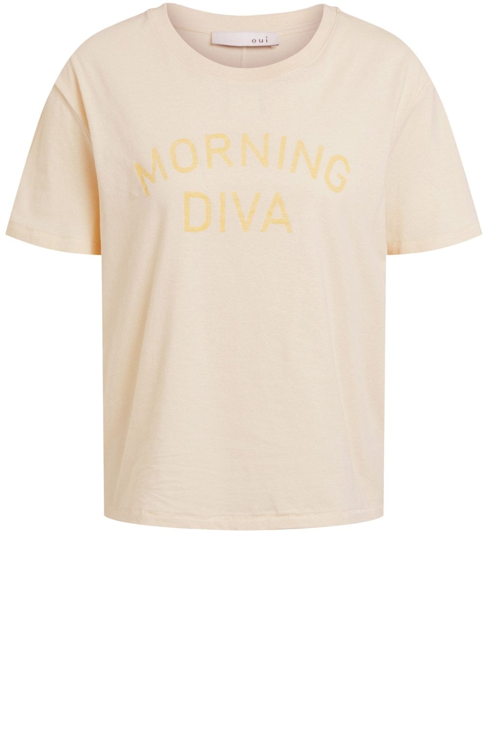 Morning Diva Slogan Butter T Shirt