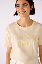 Morning Diva Slogan Butter T Shirt