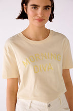 Morning Diva Slogan Butter T Shirt
