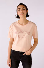 Morning Diva Slogan Peach T Shirt