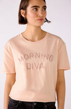 Morning Diva Slogan Peach T Shirt
