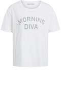 Morning Diva Slogan White T Shirt