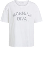 Morning Diva Slogan White T Shirt
