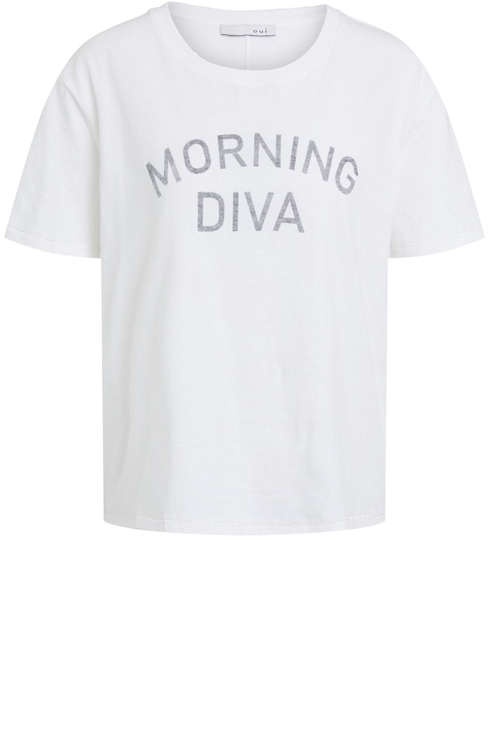 Morning Diva Slogan White T Shirt
